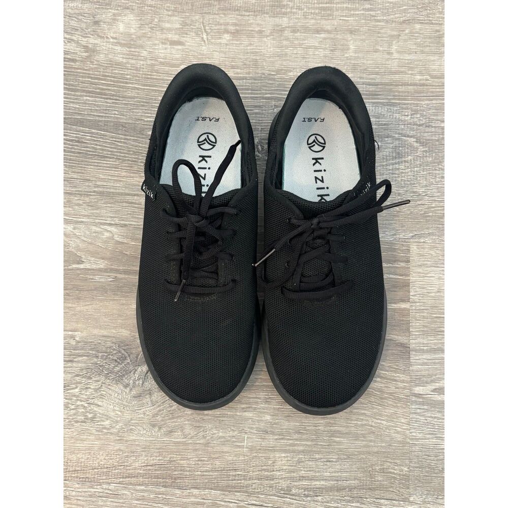 Kizik Madrid Eco Knit Black Hands Free Sneakers Men 8 Women 9.5